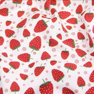 Strawberry waterproof tablecloth, strawberry table runner, summer tablecloth, berry tablecloth, flower tablecloth, small print tablecloth image 6