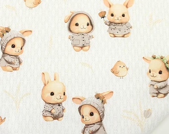 Linda funda de almohada de conejitos pequeños, ropa de cama para niños conejitos, cama de cuna para conejitos, sábanas para cuna de conejitos, manta para niños pequeños conejitos