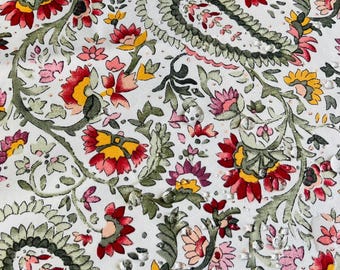 Olive Green Floral Waterproof Teflon Tablecloth