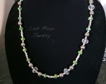 Fire polished crystal necklace