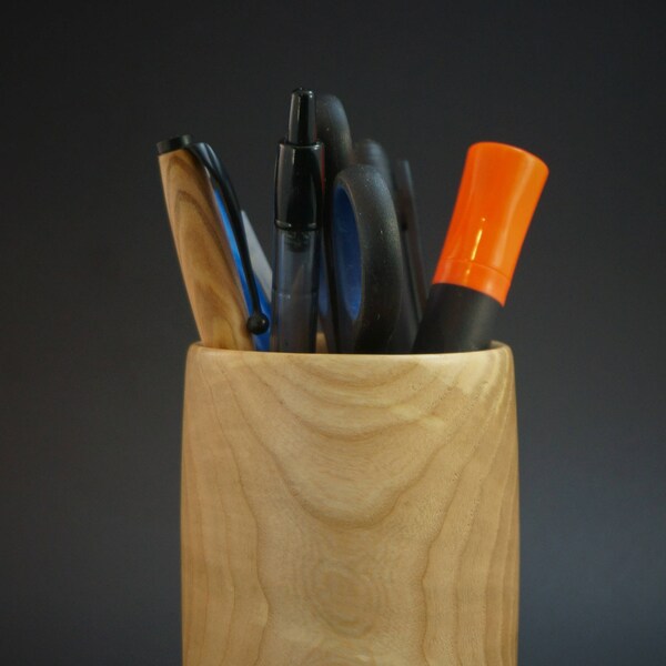 Coupe crayon en bois de frêne, coupe crayon en bois, porte-stylo, organisateur de bureau, support de stylo