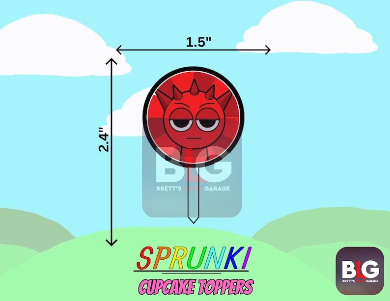 Sprunki Cupcake Toppers - Sprunki Party and Gifts - Etsy