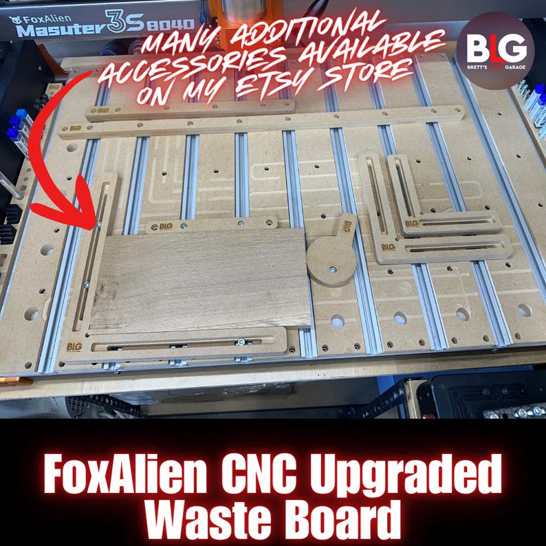 Foxalien CNC Waste Board Slats: 20mm Dog Holes, M6 Inserts - Etsy