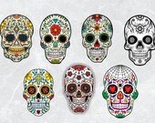 Sugar skulls SVG file sugar skull clipart mexican skull sugar skull vector digital printable instant download
