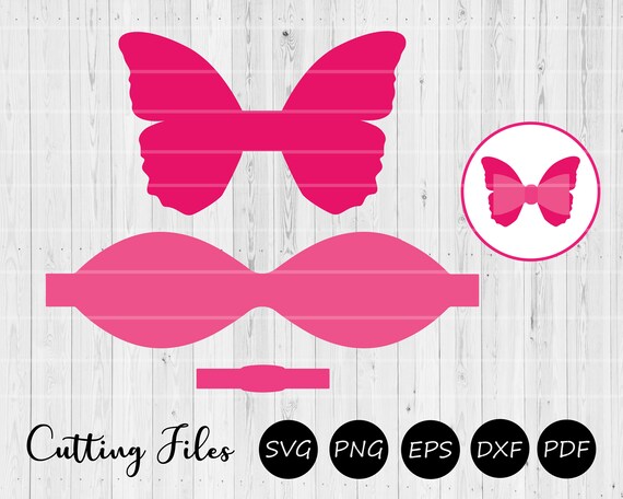 Download Butterfly Bow Scalloped Bow SVG Cut File 3D Bow Template ...