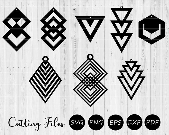 Download Geometric Earrings Svg Cut Files Laser Cutting Laser Cut Etsy