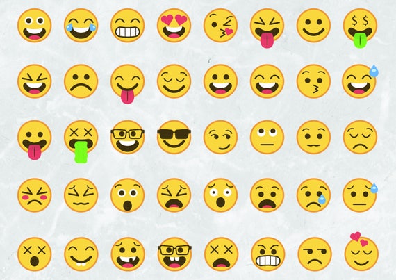 Download 50% OFF 40 Emoji mega pack SVG cut files 300 PPI | Etsy