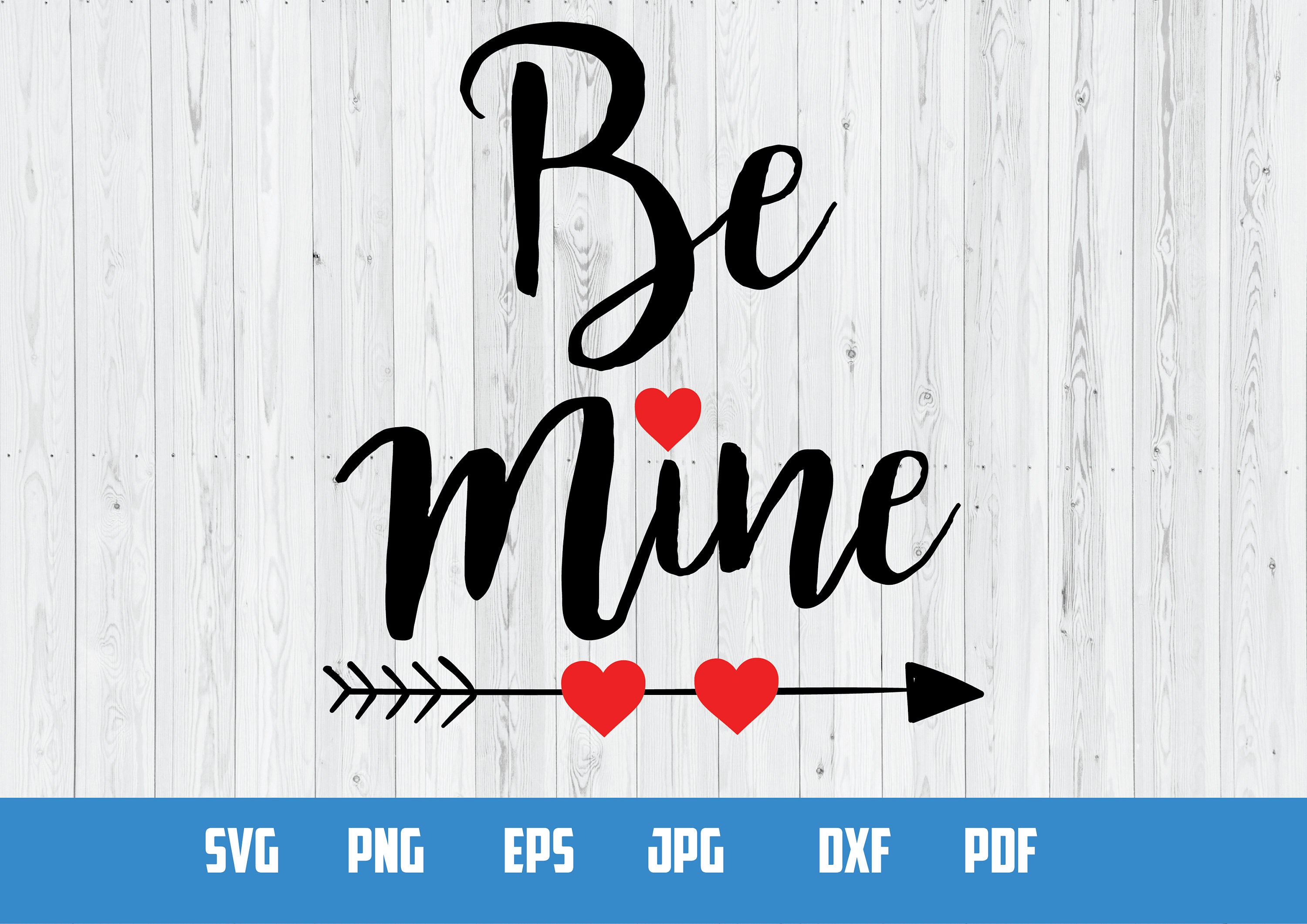 Download Be mine SVG Cut file Valentine Hearts | Etsy