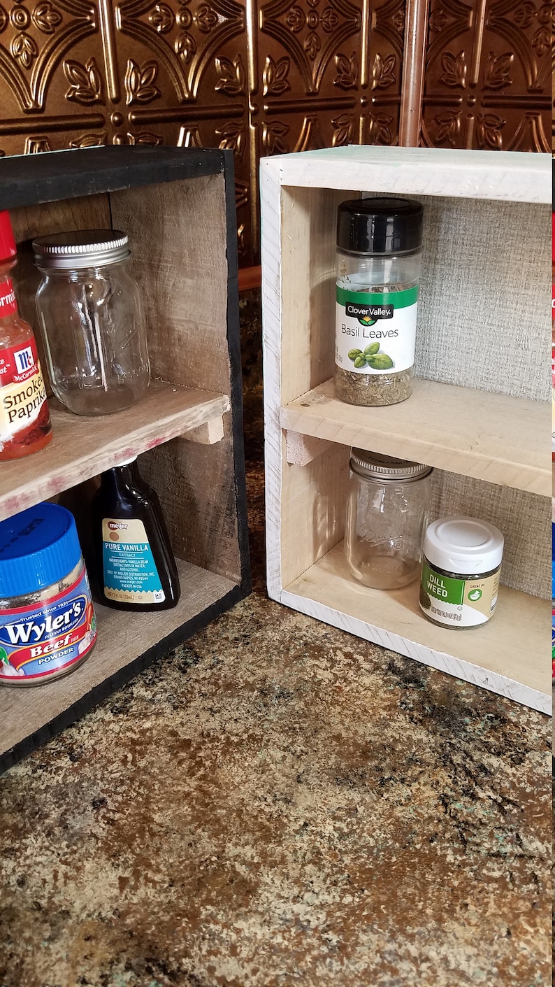 Kitchen decor sign and Spice Rack hand painted original design for the wine enthusiast and made with 100/% reclaimed wood