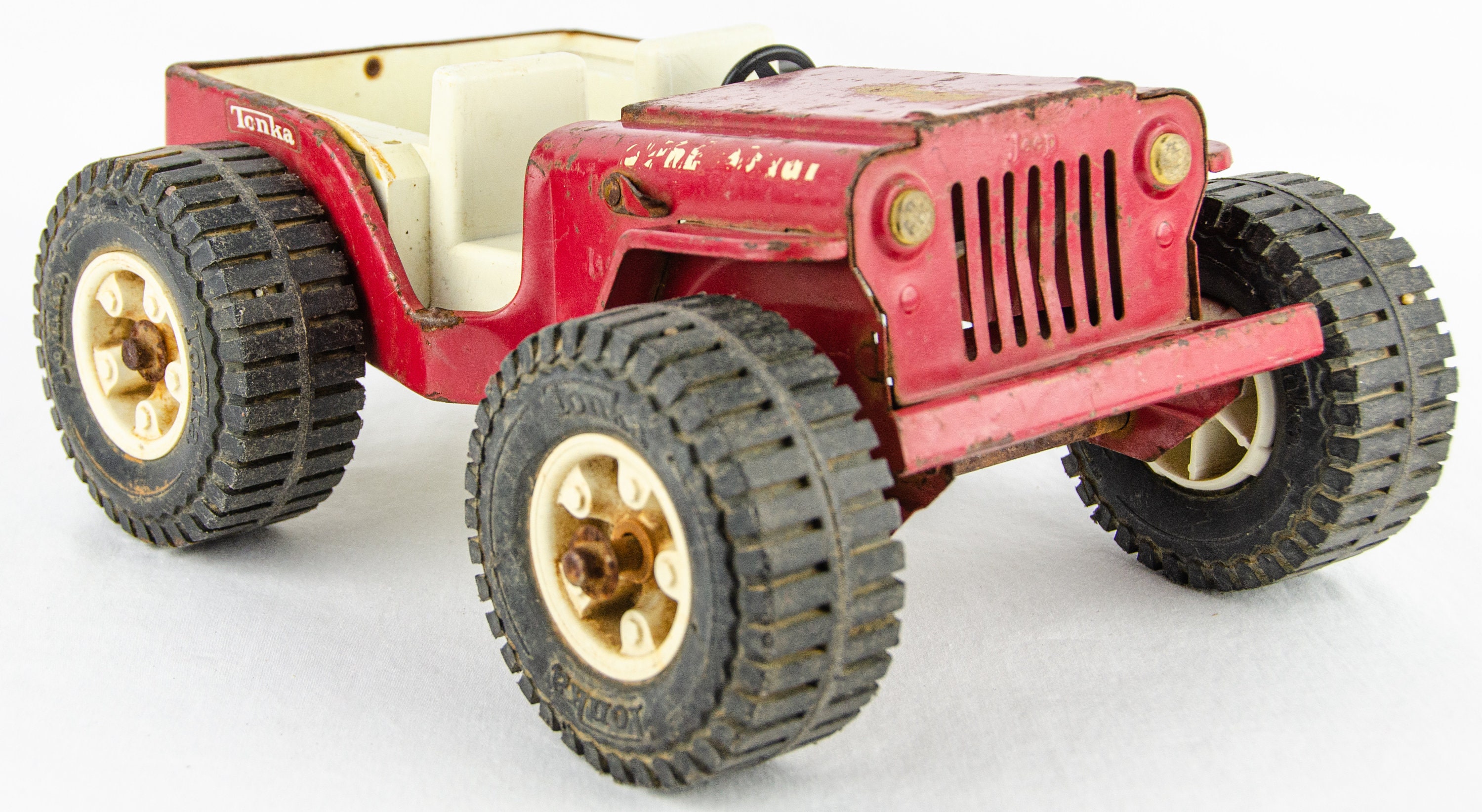Vintage 1960s Tonka 2445 Red 11 Pressed Steel Jeep Dune Etsy UK