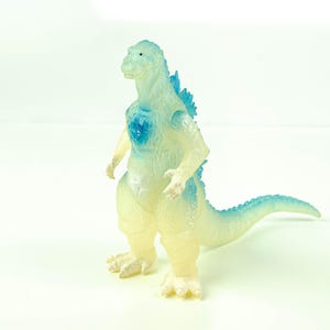2003 Bandai 6.5" 1955 Godzilla Translucent White Blue Vinyl Figure - Rare Color