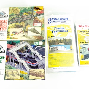 Scene Master Pikestuff Rix HO Train Bridge Early Highway Overpass Truck Terminal