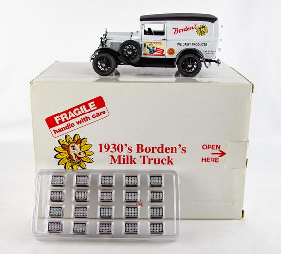 1930's Danbury Mint Ford Panel Borden Milk Delivery Truck Diecast