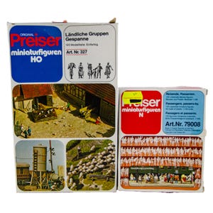 Preiser Rural Groups Passenger German HO & N Scale Train Layout Figures 2P Lot
