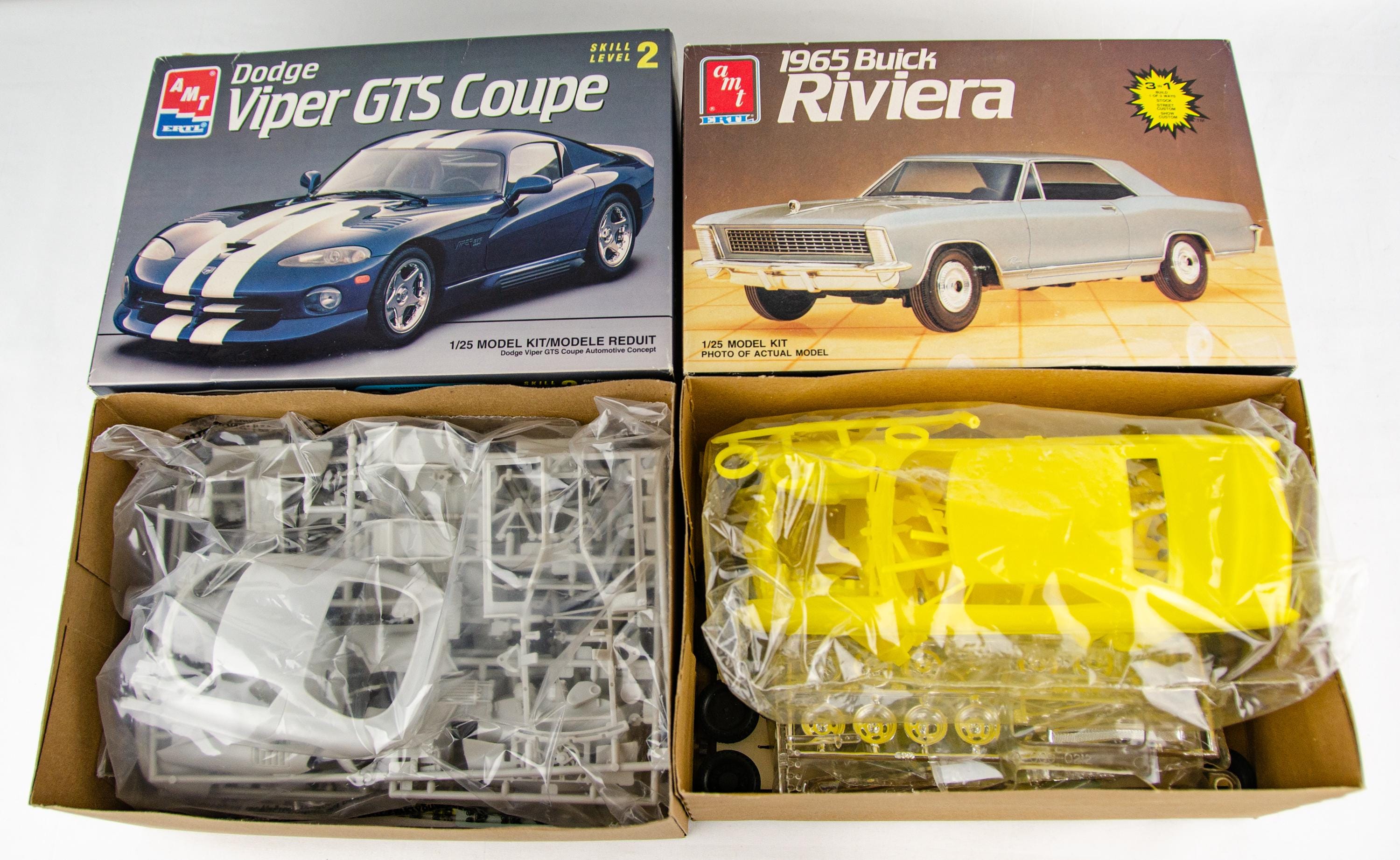 AMT Revell Volkswagen Beetle Buick Riviera Dodge Viper 1:25