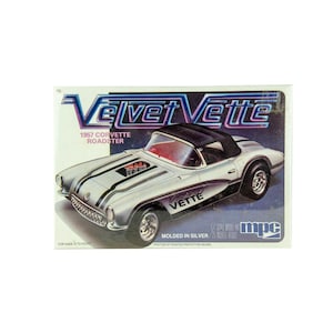 Vintage Sealed Model Car Kit - MPC # 1-3117 1957 Corvette Roadster Velvet Vette