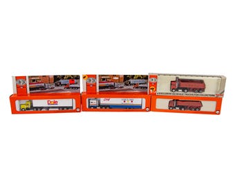 Con-Cor Semi Tractor Trailer Dump 1:87 HO Scale Model Train Layout Truck 4P Lot