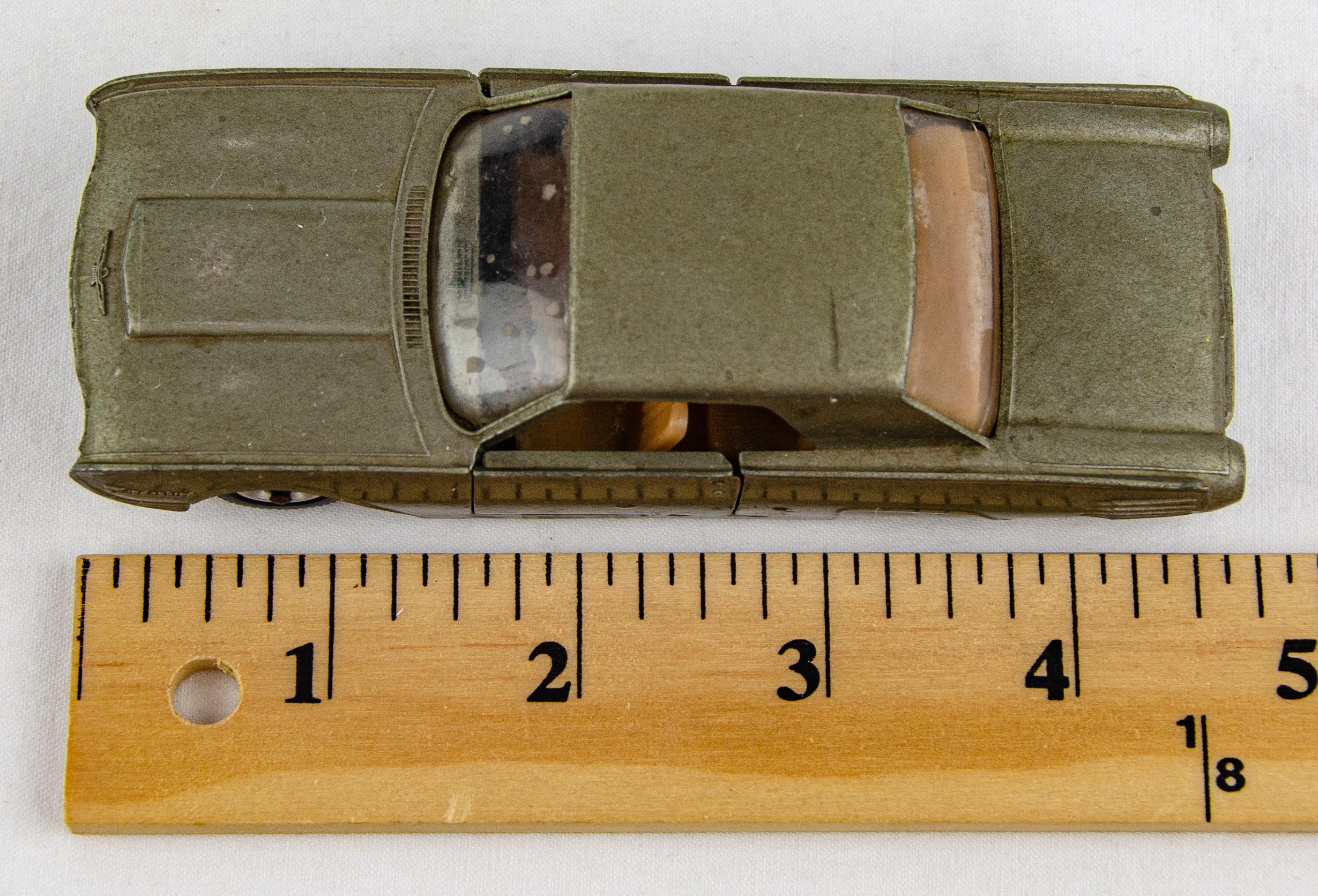 1962 Solido 128 Ford Thunderbird Gray France 1:43 Scale Diecast