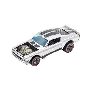 Vintage Hot Wheels Redline Mustang Boss Hoss Silver Special Chrome Dark Int HK