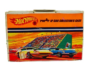 Vintage 1967 Hot Wheels Mattel Popup 12 Car Collector's Case & Log (Case Only)