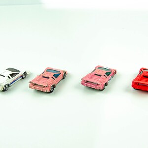 Vintage 1987 Hot Wheels Lamborghini Countach Lot of 4 Red White Color Changer