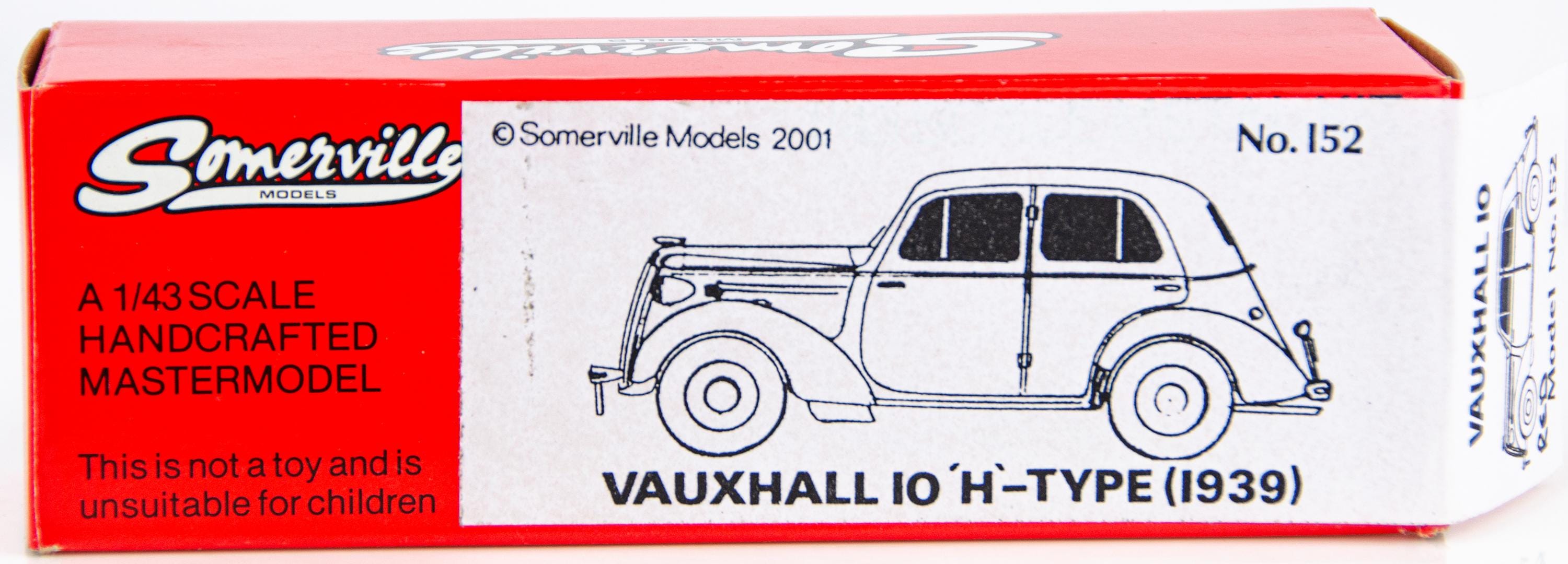 Somerville Models 1/43 Scale 152 - Vauxhall 10 HP - Black