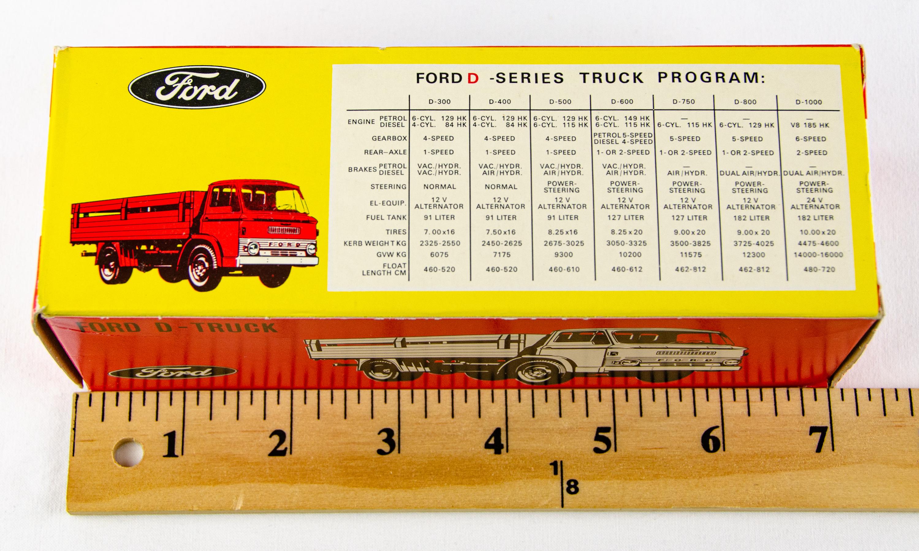 Tekno 915 Ford D-800 Extended Truck Denmark Red 1:43 Scale Diecast