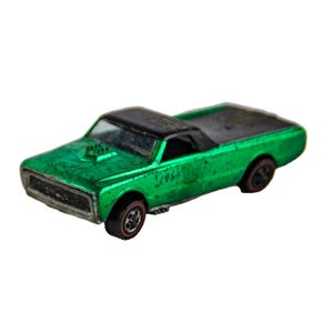 1968 Hot Wheels Mattel Redline Custom Fleetside Green 1:64 Scale Diecast Toy Car