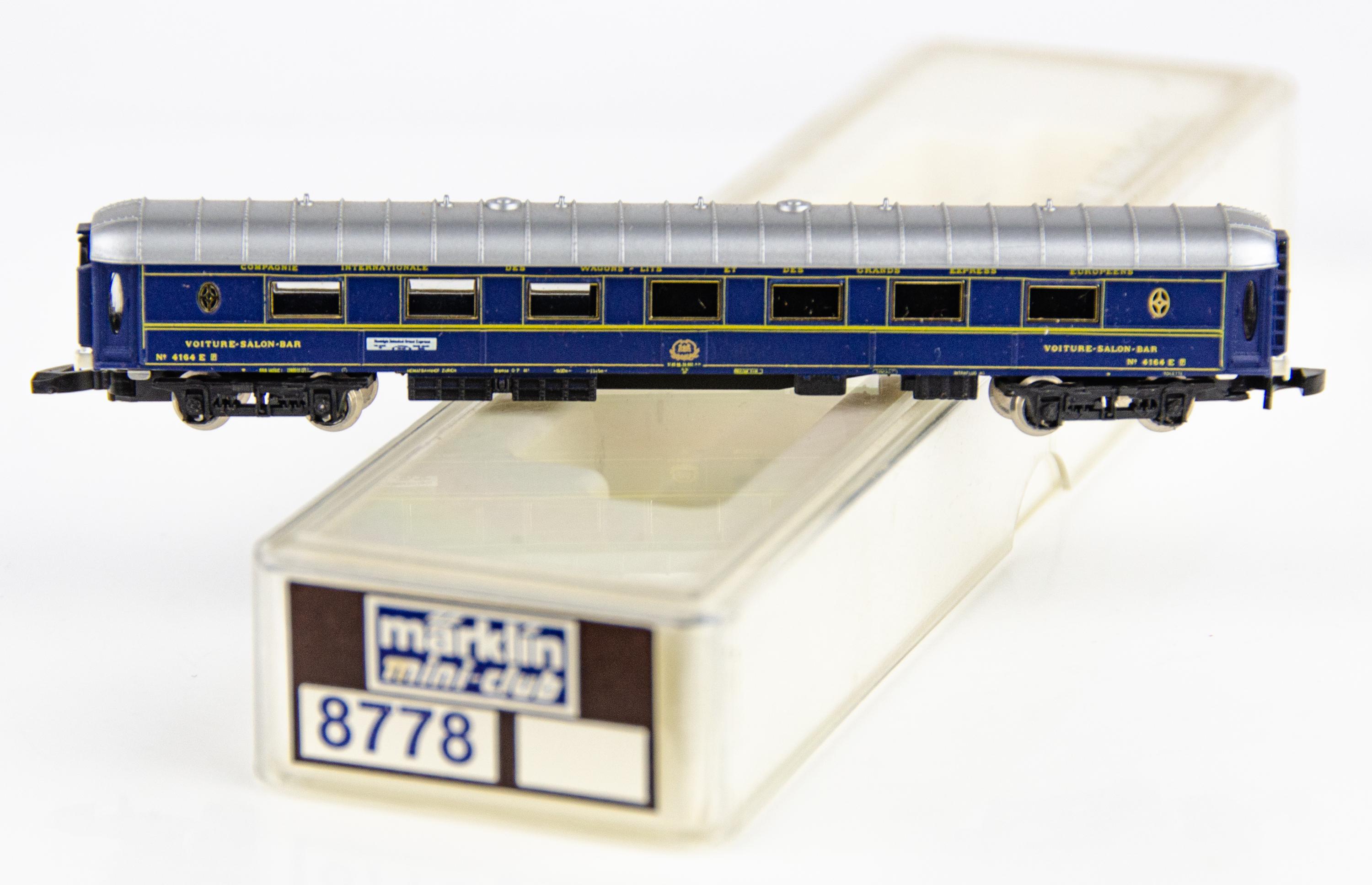 Vintage Marklin Mini-club 8778 German Z Scale Orient Express Salon