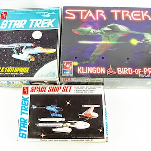 AMT Star Trek USS Enterprise Space Ship Model Lot + Command Bridge