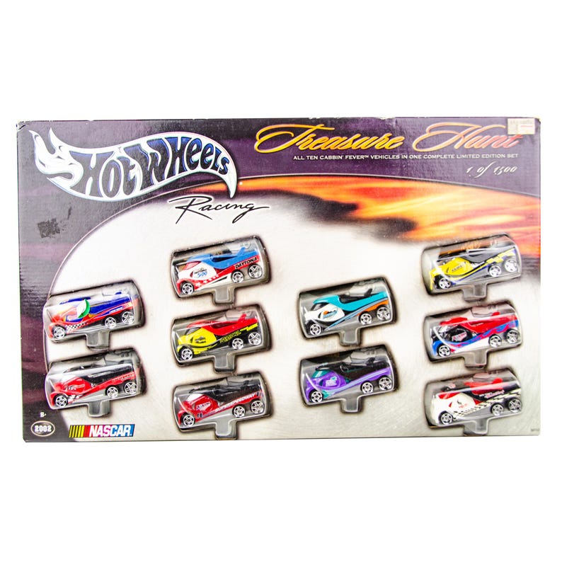 2001 Hot Wheels Racing Treasure Hunt Set of 10 Cabbin Fever Cars