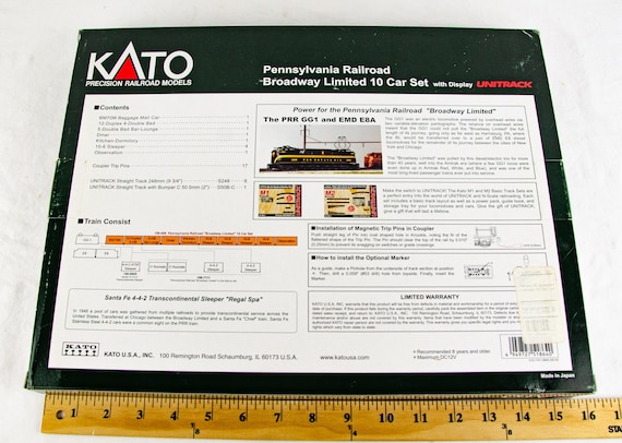 Kato 106-068 Pennsylvania Railroad Broadway Limited 10 Car Set N