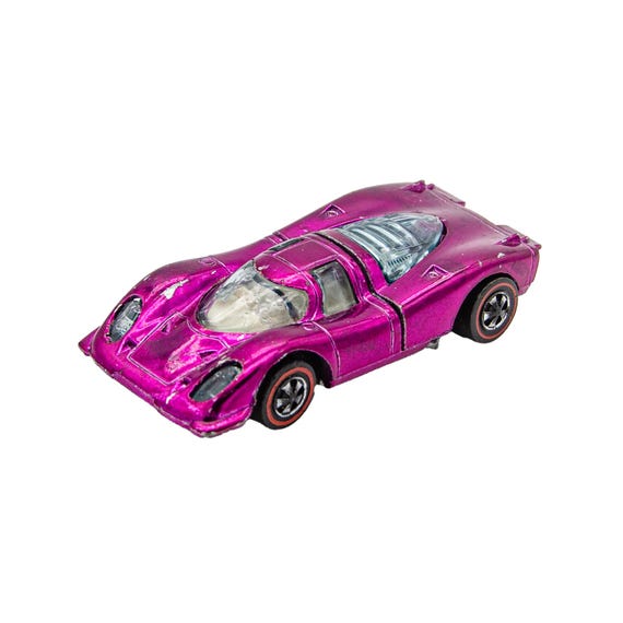 Vintage Hot Wheels Redline Porsche 917 Magenta W/ White