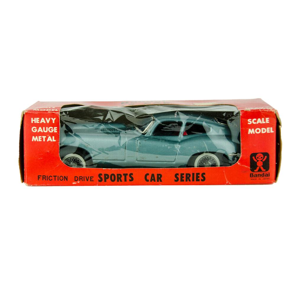 Rare Vintage 1960S Bandai Japan Sports Car Series Jaguar Xk-E Tin Friction