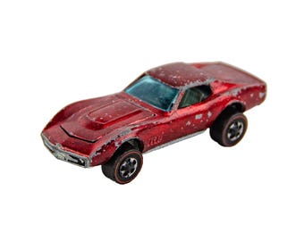 Vintage 1967 Hot Wheels Corvette: Red Line Wheels, Hong Kong