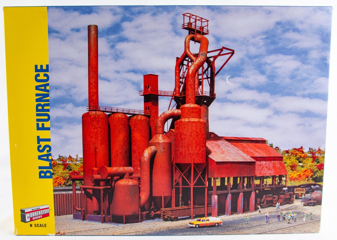 Walthers Cornerstone Model Train N Scale Blast Furnace Etsy