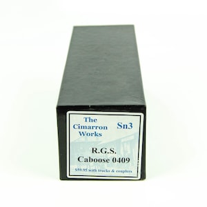 The Cimarron Works Sn3 RGS Caboose Train Car Model Kit 0409