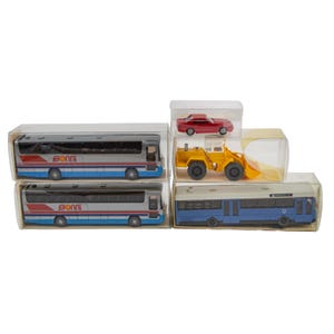 Wiking Bus Car Front End Loader 1:87 HO Scale Model Train Layout Vehicles 5P Lot