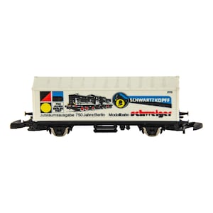 Vintage Marklin Mini-Club Z Escala 750 Jahre Schwartzkopf Schweiger Container Car