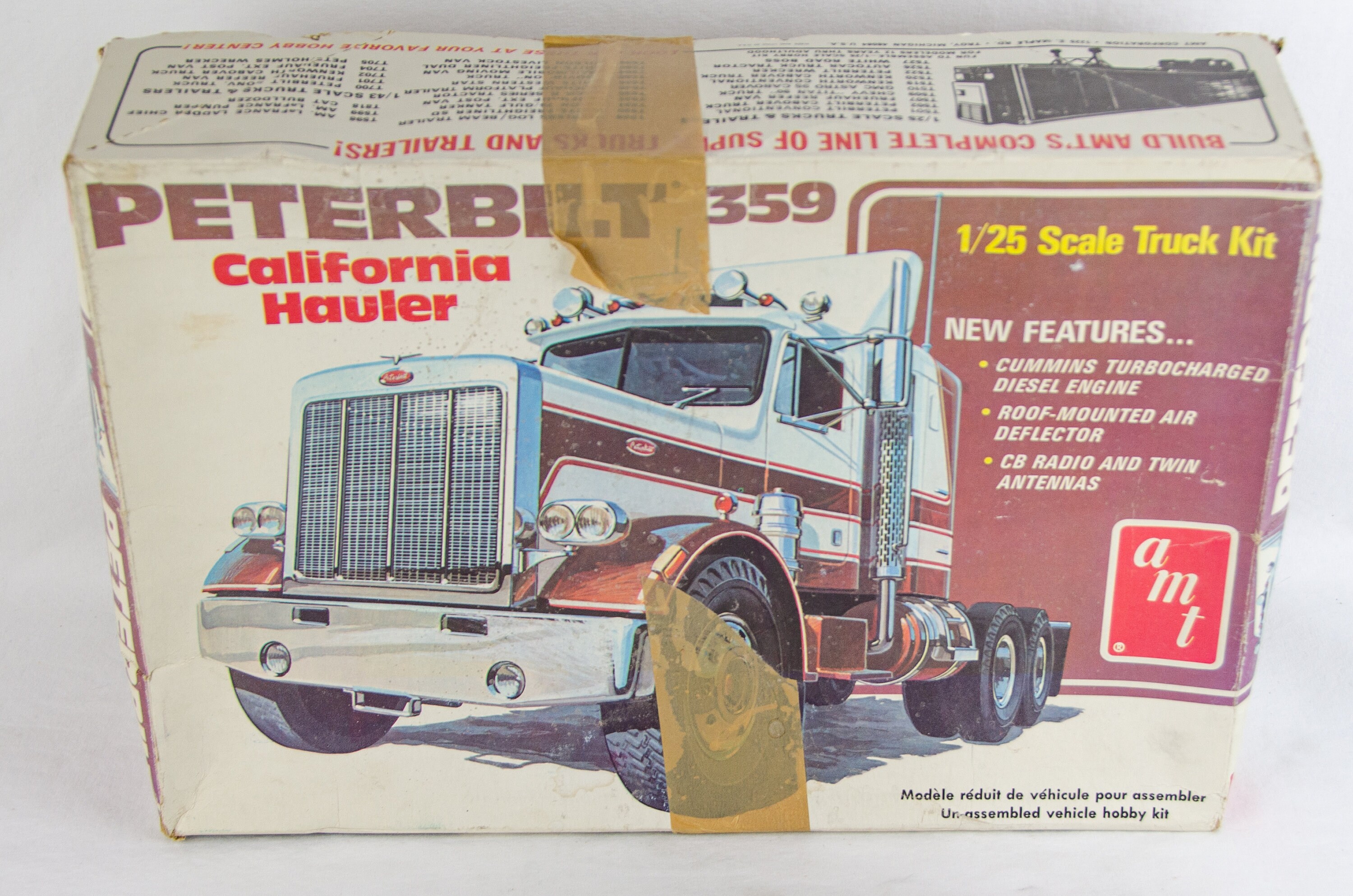 Vintage AMT 1:25 Scale Peterbilt 359 Truck Plastic Model Car 