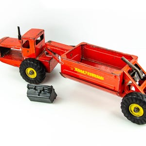 Vintage 1950s Nylint 23&quot; Tournahopper Earthmover Letourneau Orange Construction