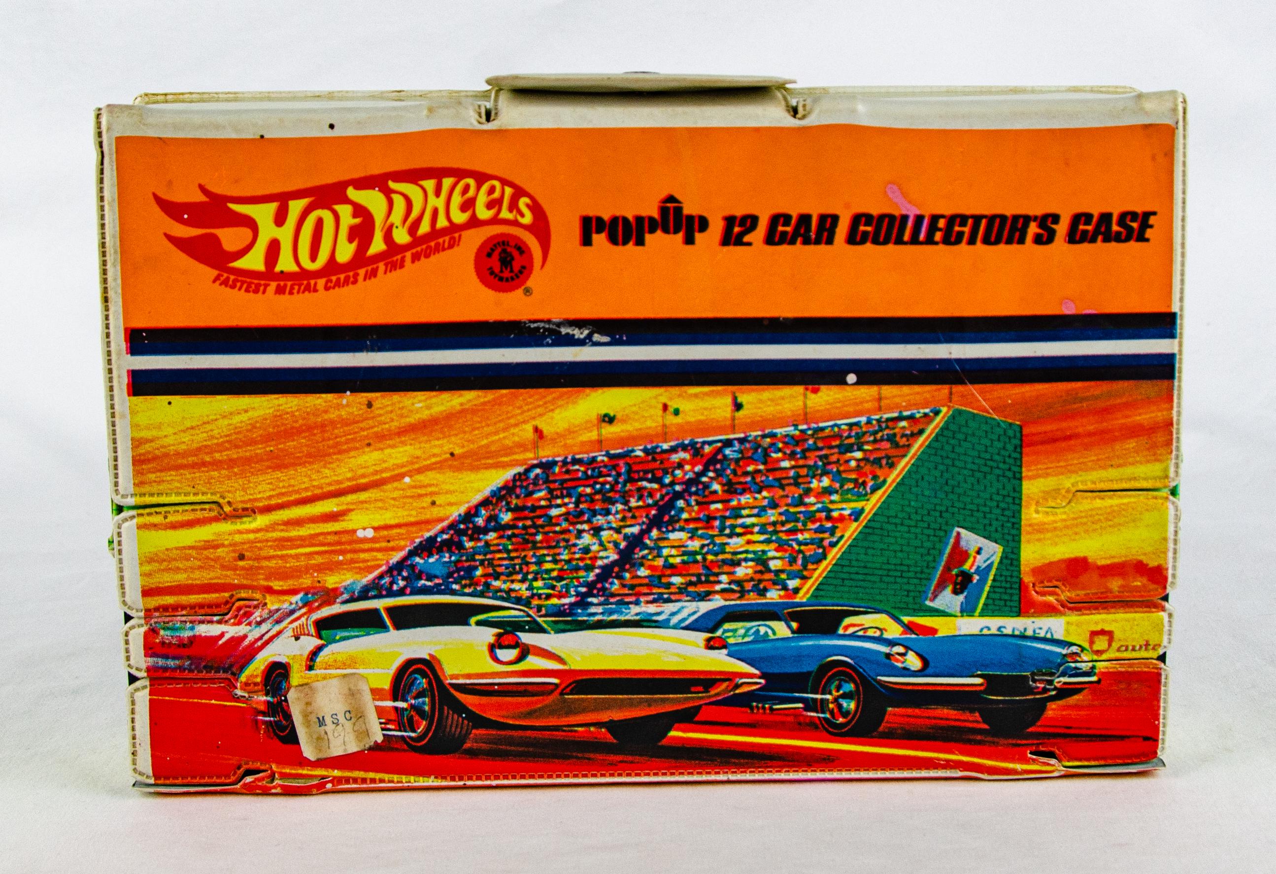 Vintage 1967 Hot Wheels Mattel Popup 12 Car Collector's Case & Log