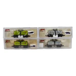 Assortierte Atlas Modell Beer Can Tank 1:160 N Modelleisenbahn Güterwagen 4P Lot