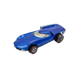 Vintage Hot Wheels Redline Turbofire Blue w/ White Interior US