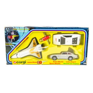 Set de regalo Corgi Toys n.° 22 James Bond 007 Aston Martin Lotus Esprit Transbordador espacial