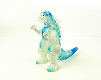 Vintage 1954 San Marusan 9" Godzilla Translucent White Iridescent Vinyl Figure