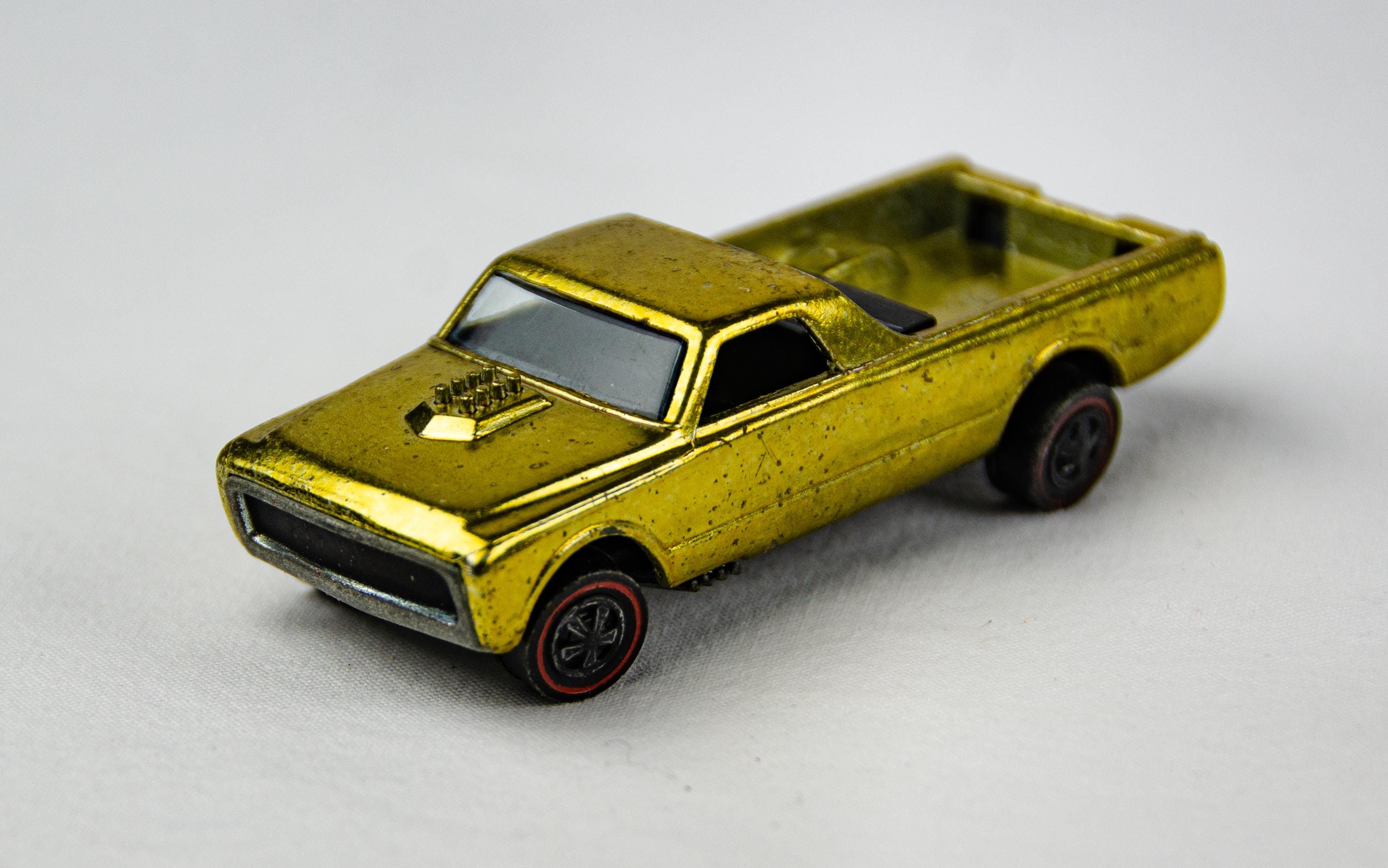 ミニカー Hot Wheels Custom Fleetside 1968 Redline 1968 Hot Wheels Mattel Redline Custom Fleetside Gold 1:64 Diecast
