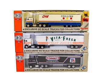 Con-Cor Semi Tractor Trailer 1:87 HO Scale Model Train Layout Truck 3P Lot