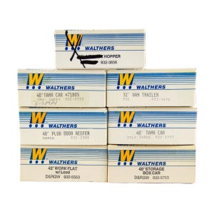 Walthers HO Scale (Lot of 7) Box & Tank Car Model Train Kit