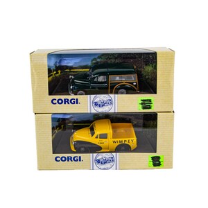 Corgi Morris 1000 Pick Up Truck & Minor Traveller 1:50 Scale Diecast Car 2P Lot